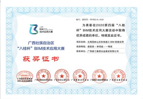 喜讯！公司荣获“八桂杯”BIM技术应用大赛一等奖